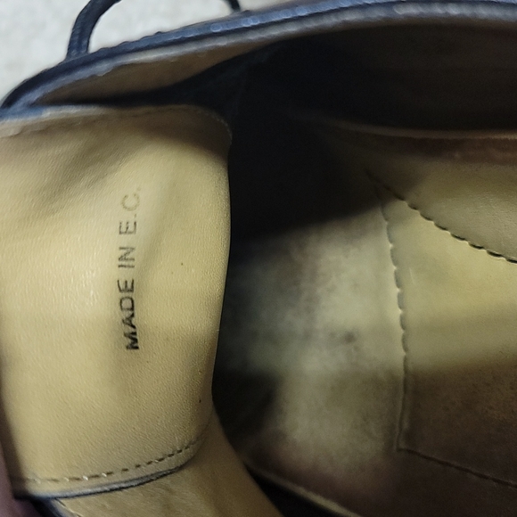 Daniel Cremieux Leather Dress Shoes Mens 9.5 D Oxford Cap Toe Black - Picture 7 of 12